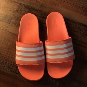 ADIDAS adilette coral cloud foam slides size 9